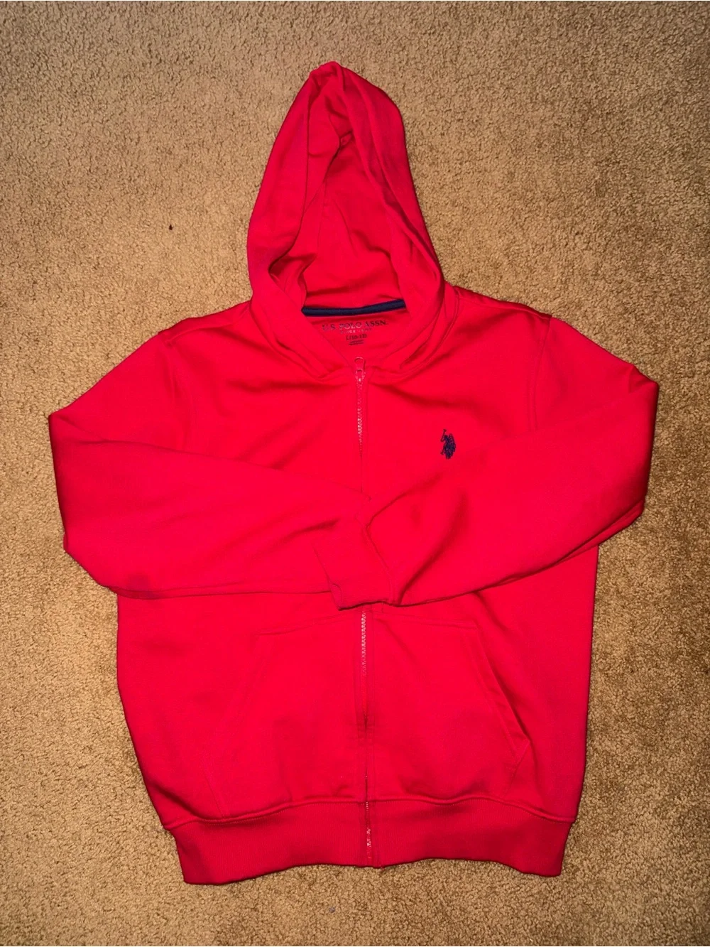 Ralph Lauren Bright Red Hoodie with Polo Emblem